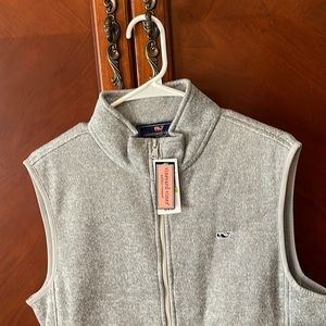 Vineyard Vines Gray Zip Front Vest